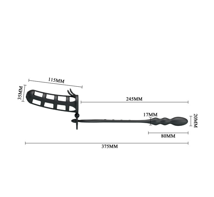 Насадка на член Pretty Love Hercules Penis Sheath Черная BI0557