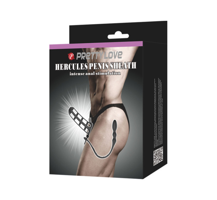 Насадка на член Pretty Love Hercules Penis Sheath Черная BI0557