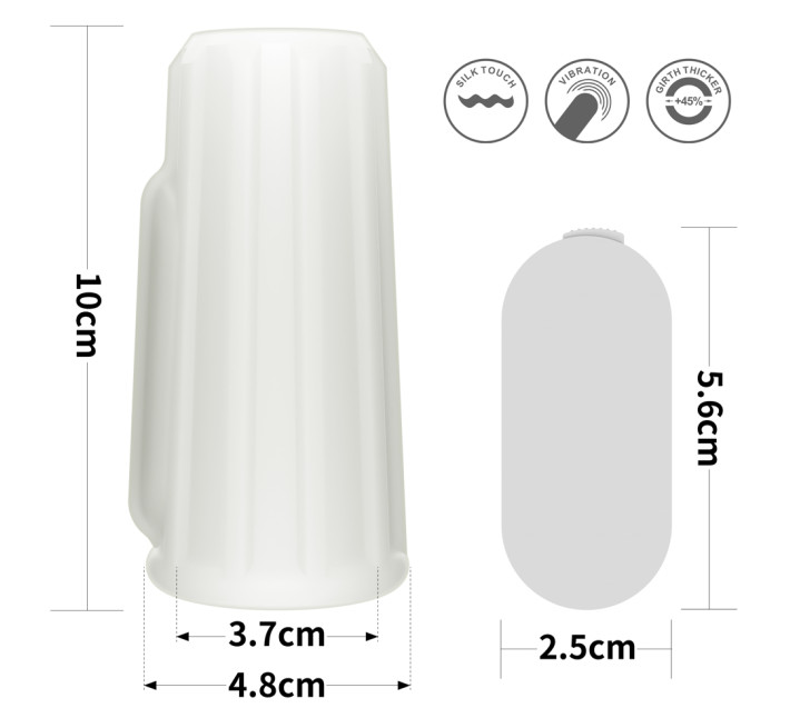 Насадка на член LoveToy Vibrating Ridge Knights Ring White