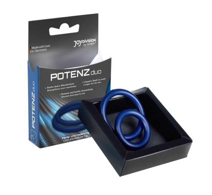 Эрекционные кольца Joydivision POTENZduo Голубые S