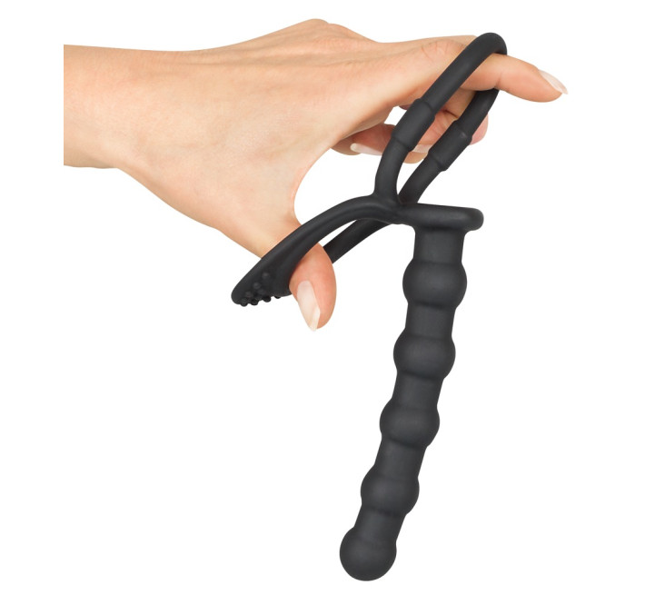 Насадка для подвійного проникнення Black Velvets Cock & Ball Ring