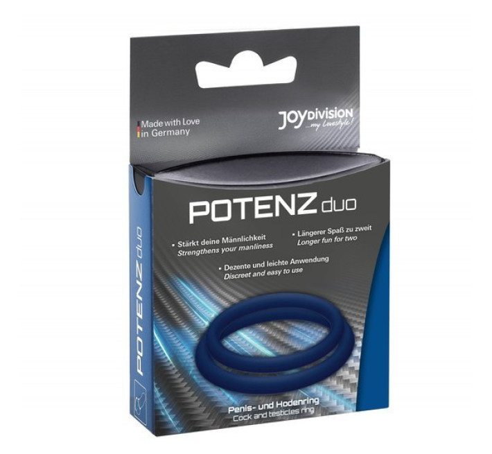 Эрекционные кольца Joydivision POTENZduo Голубые S