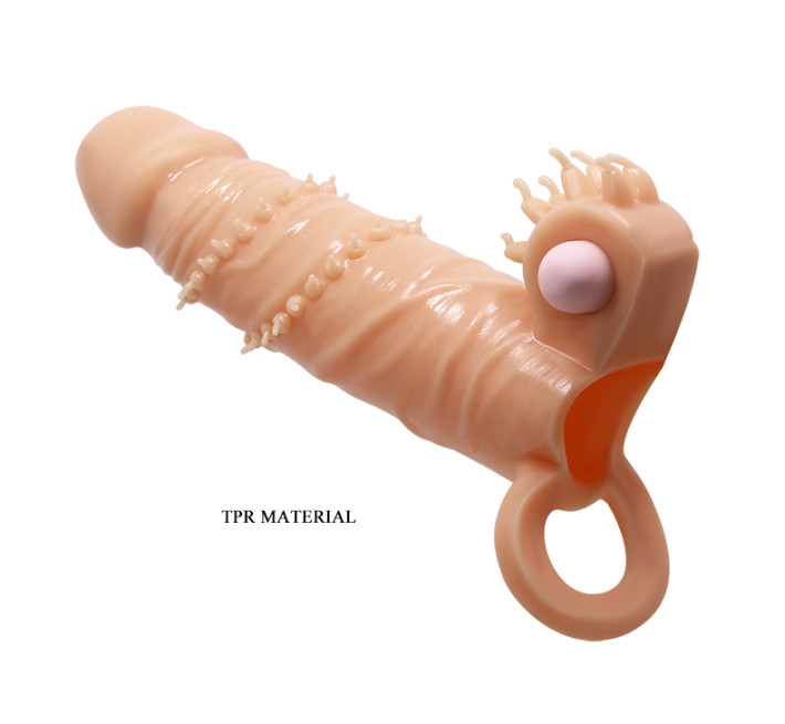 Насадка на член Pretty Love Connor Vibrating Penis Sleeve Flesh