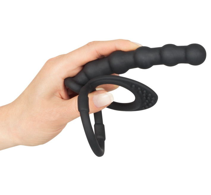 Насадка для подвійного проникнення Black Velvets Cock & Ball Ring