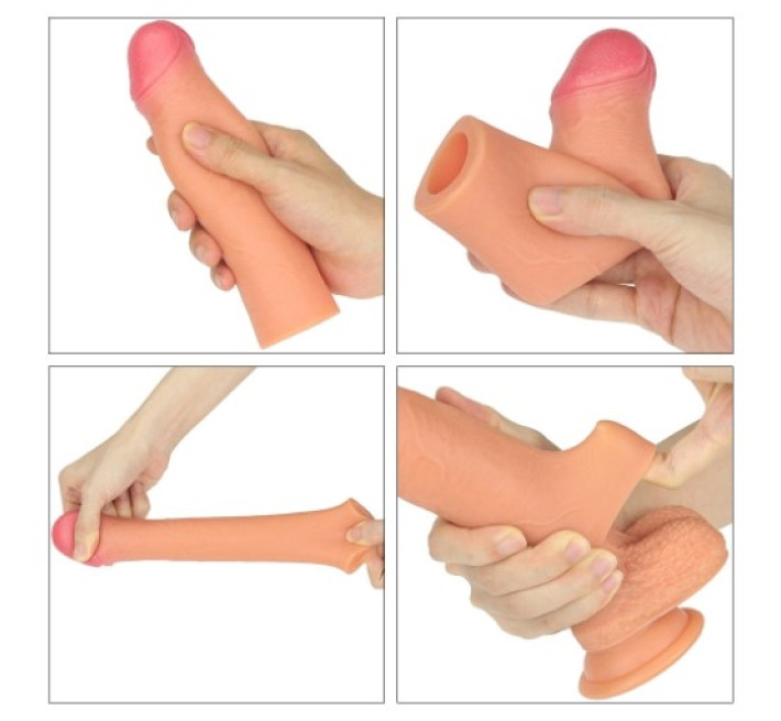Насадка на член LoveToy Revolutionary Silicone Nature Extender Add 2 Flesh 141