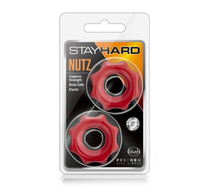 Набір ерекційних кілець Blush Stay Hard Nutz Червоний