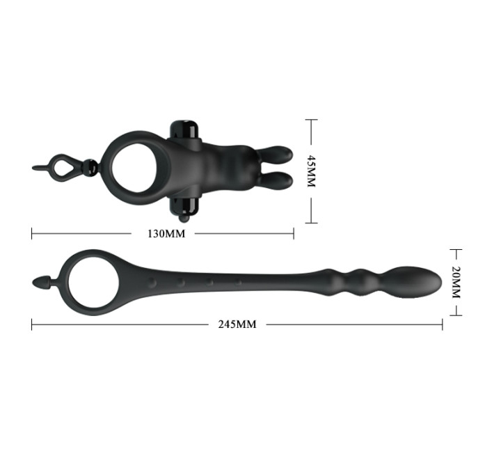 Насадка на член Pretty Love Vibration Penis Sleeve V Чорна