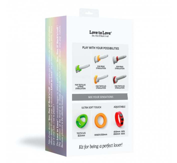 Набор ярких эрекционных колец Love To Love NEON RING KIT