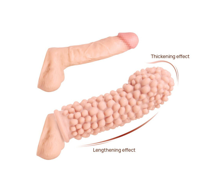 Насадка на член Kokos Extreme Sleeve ES.08 розмір M, потовщувальна, стимулюючий рельєф