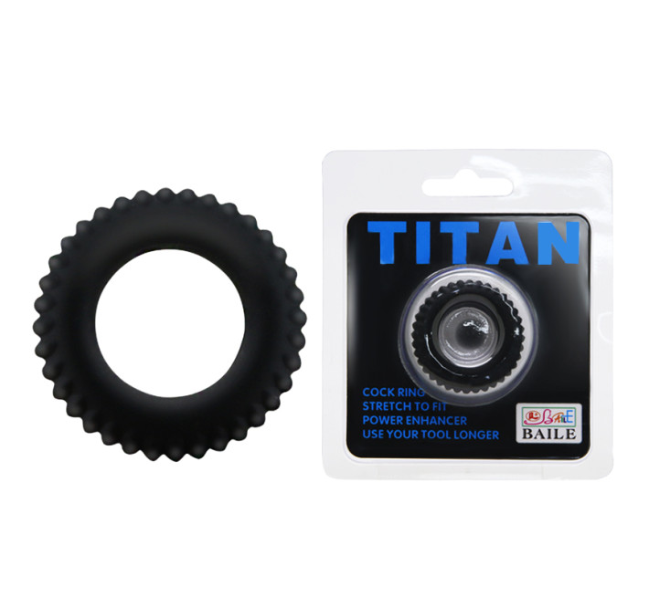 Ерекційне кільце LyBaile TITAN cock ring Чорне