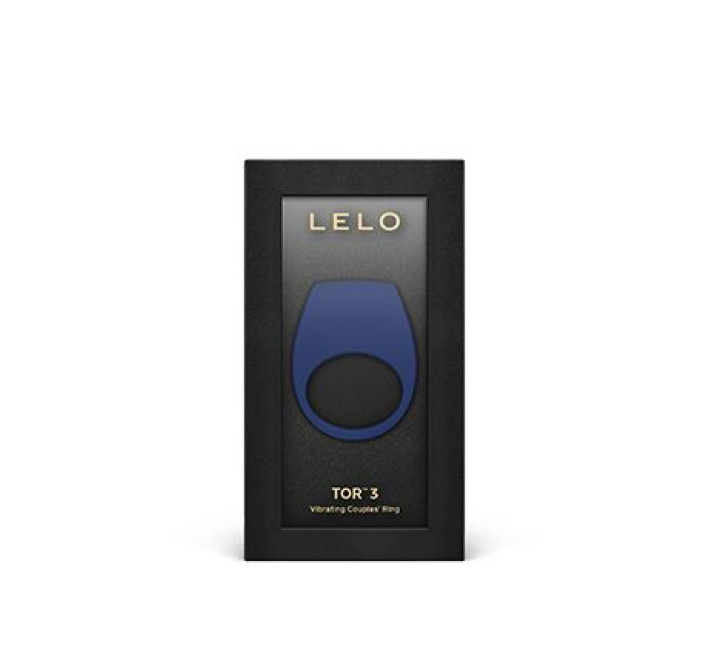 Ерекційне кільце з вібрацією LELO Tor 3 Base Blue, керування зі смартфона