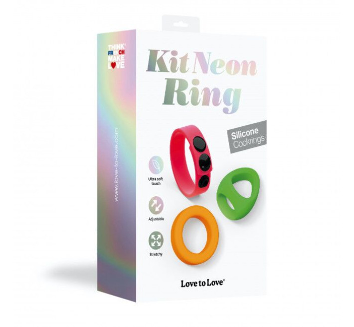 Набор ярких эрекционных колец Love To Love NEON RING KIT
