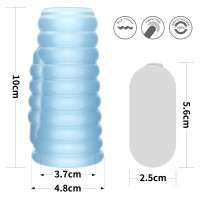 Насадка на член LoveToy Vibrating Wave Knights Ring Blue