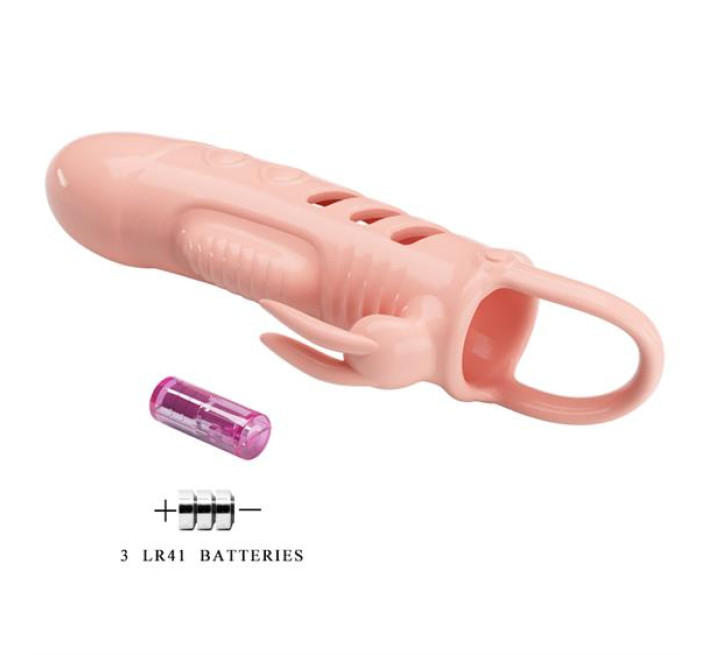 Насадка на член Pretty Love Sloane Vibrating Penis Sleeve Flesh