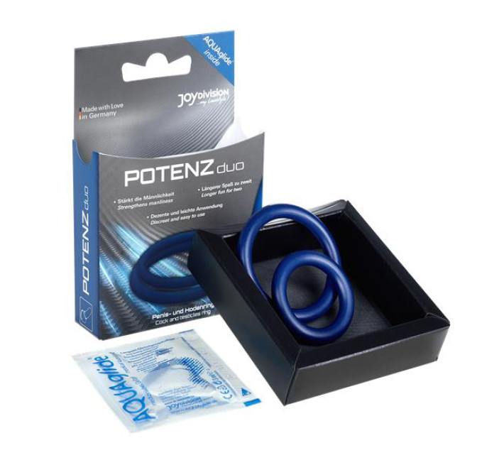 Кільця ерекційні Joydivision POTENZduo medium Блакитні