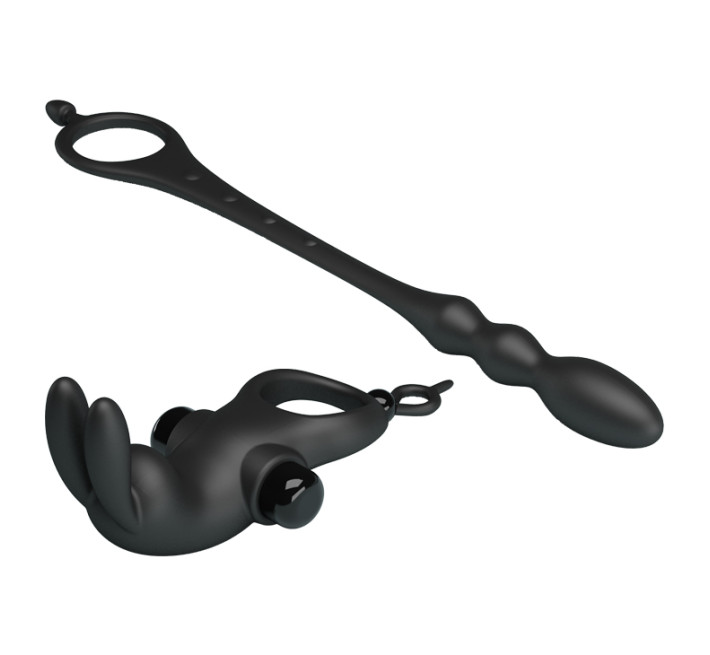 Насадка на член Pretty Love Vibration Penis Sleeve V Чорна