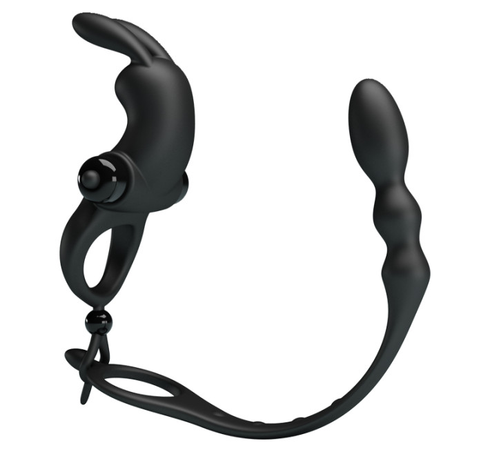 Насадка на член Pretty Love Vibration Penis Sleeve V Чорна