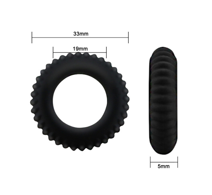 Ерекційне кільце LyBaile TITAN cock ring Чорне