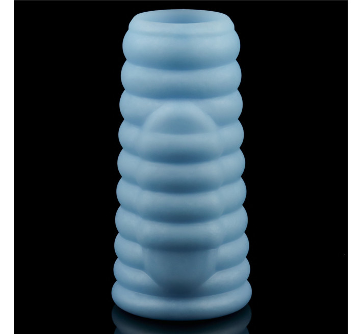 Насадка на член LoveToy Vibrating Wave Knights Ring Blue