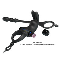 Насадка на член Pretty Love Vibration Penis Sleeve V Чорна