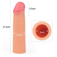 Насадка на член LoveToy Revolutionary Silicone Nature Extender Add 2 Flesh 141