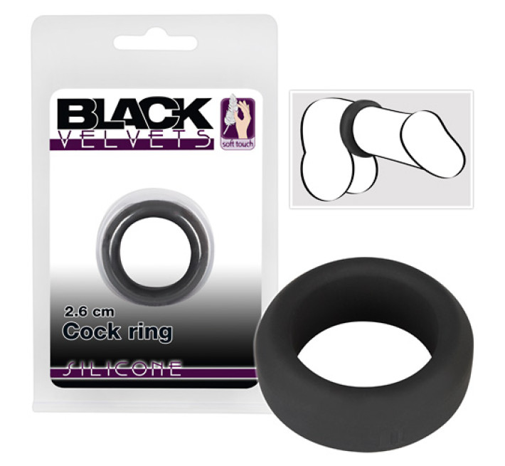 Эрекционное кольцо Black Velvets Cock Ring, 2,6 см