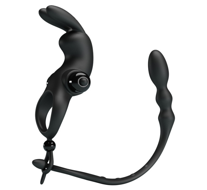 Насадка на член Pretty Love Vibration Penis Sleeve V Чорна