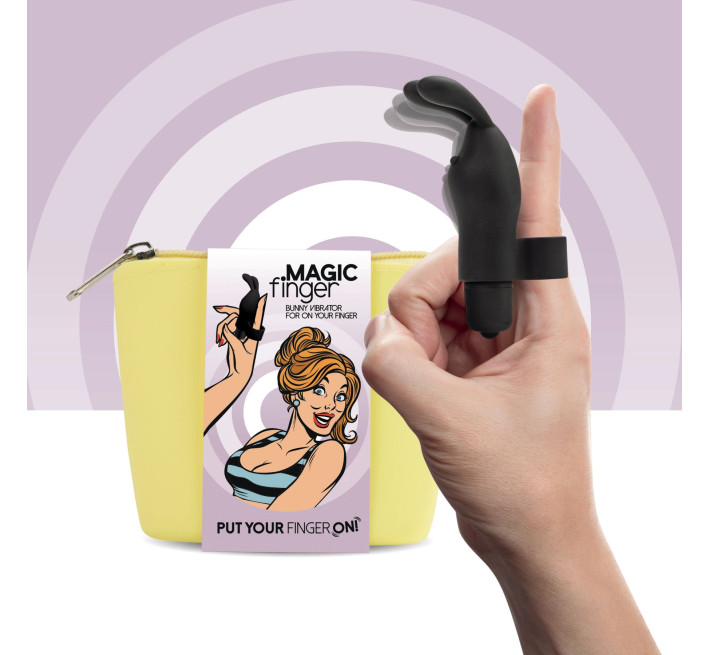 Вибратор на палец FeelzToys Magic Finger Vibrator Черный