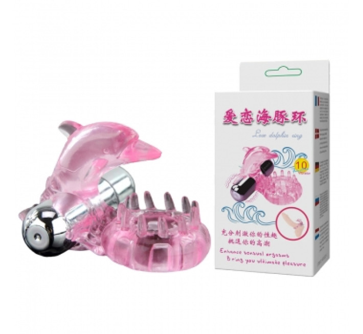 Эрекционные кольца LyBaile Cock Vibro Ring With Bullet Розовое