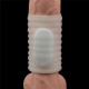 Насадка на член LoveToy Vibrating Wave Knights Ring White