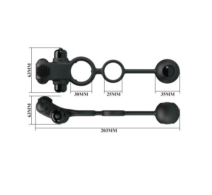 Насадка на член Pretty Love Vibro Penis Sleeve IV Черная