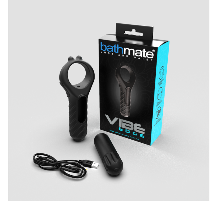 Эрекционное кольцо с вибропулей Bathmate Vibe Edge, перезаряжаемое, 10 режимов