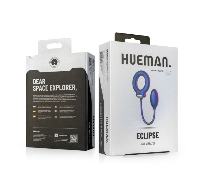 Ерекційне віброкільце з віброяйцем Hueman - Eclipse Anal Vibrator