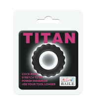 Ерекційне кільце LyBaile TITAN cock ring Чорне BI0300 Ерекційне кільце LyBaile TITAN cock ring Чорне BI0300