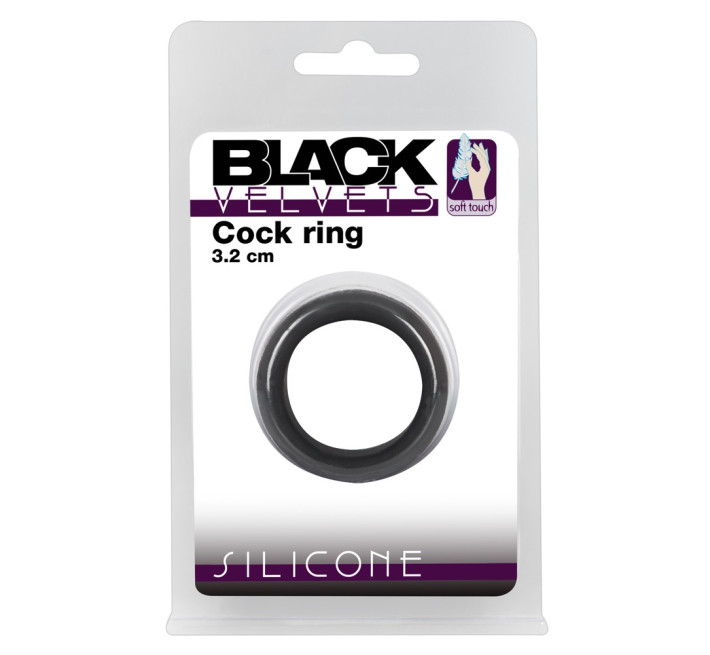 Эрекционное кольцо Black Velvets Cock Ring, 3.2 см