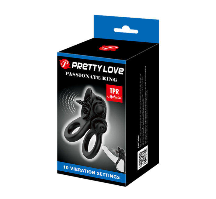 Эрекционное кольцо Pretty Love Passionate Ring Black