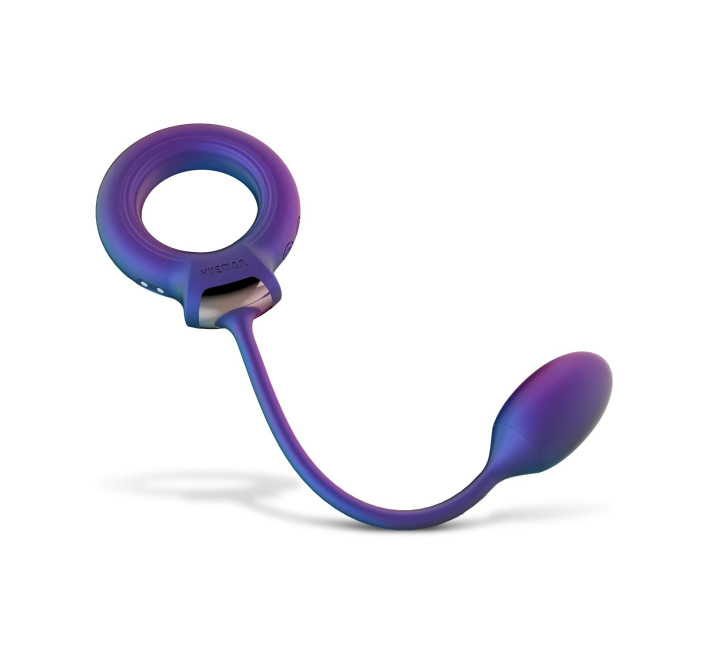 Ерекційне віброкільце з віброяйцем Hueman - Eclipse Anal Vibrator