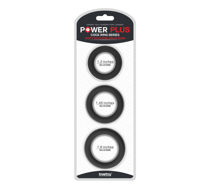 Ерекційні кільця LoveToy Power Plus Soft Silicone Snug Ring Black
