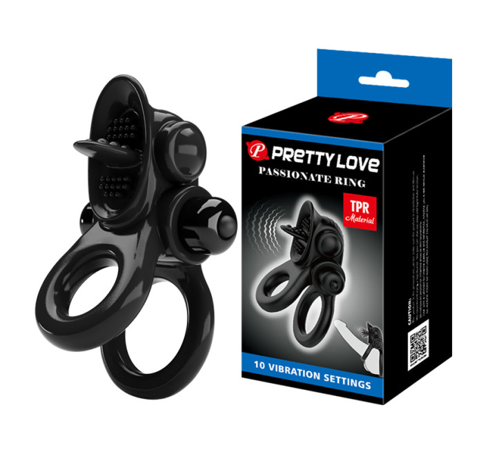Эрекционное кольцо Pretty Love Passionate Ring Black