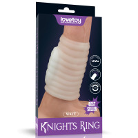 Насадка на член LoveToy Vibrating Wave Knights Ring White