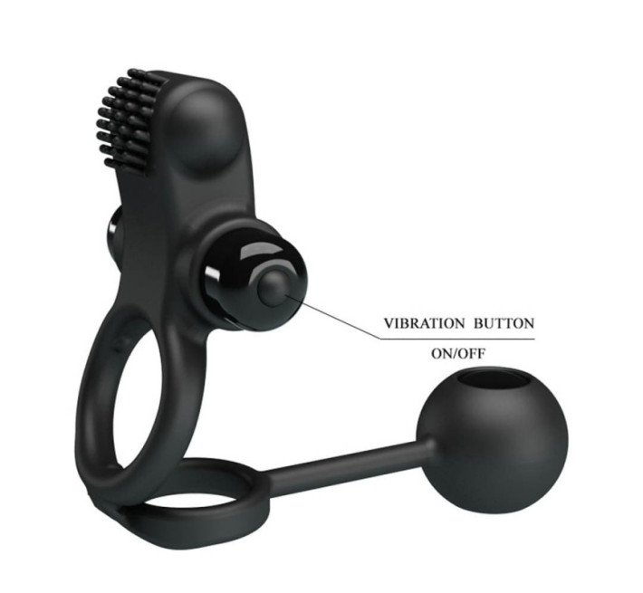 Насадка на член Pretty Love Vibro Penis Sleeve IV Черная