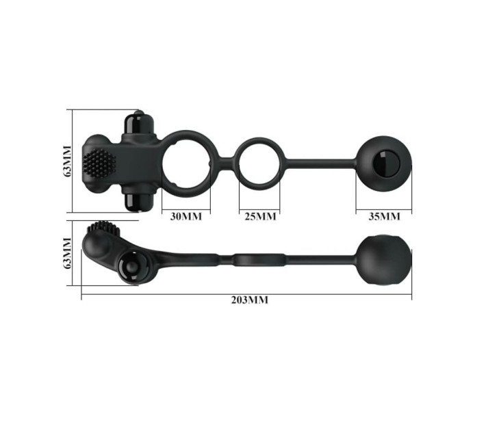 Насадка на член Pretty Love Vibro Penis Sleeve IV Черная