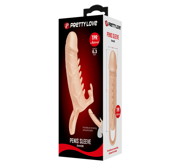Насадка на член Pretty Love Emmitt Penis Sleeve Flesh