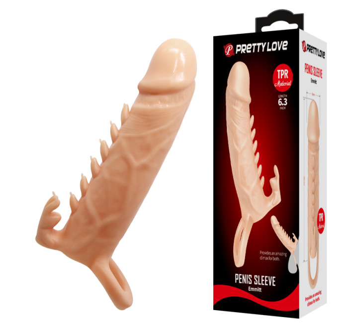 Насадка на член Pretty Love Emmitt Penis Sleeve Flesh