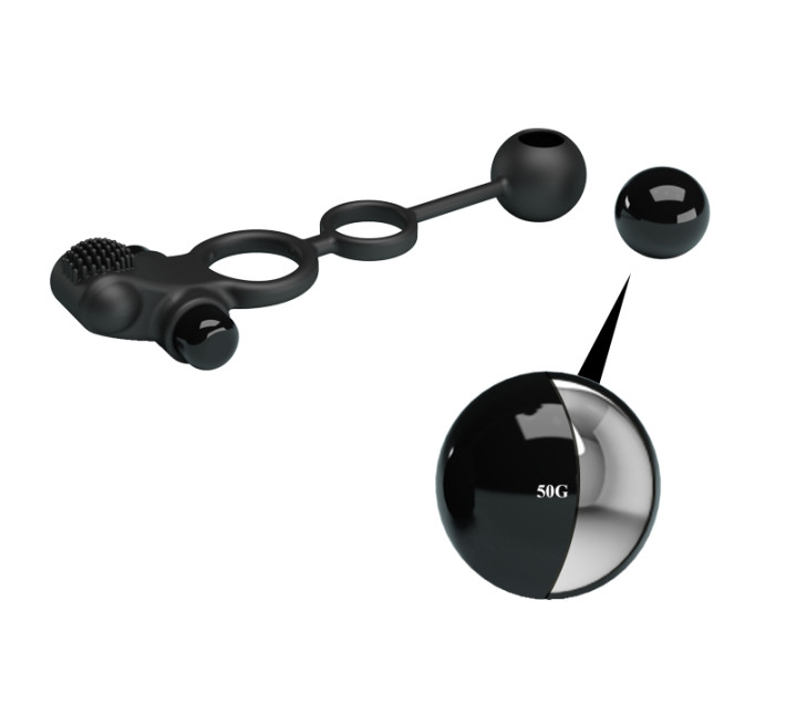 Насадка на член Pretty Love Vibro Penis Sleeve IV Черная