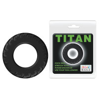 Ерекційне кільце LyBaile TITAN cock ring Чорне BI0301 Ерекційне кільце LyBaile TITAN cock ring Чорне BI0301