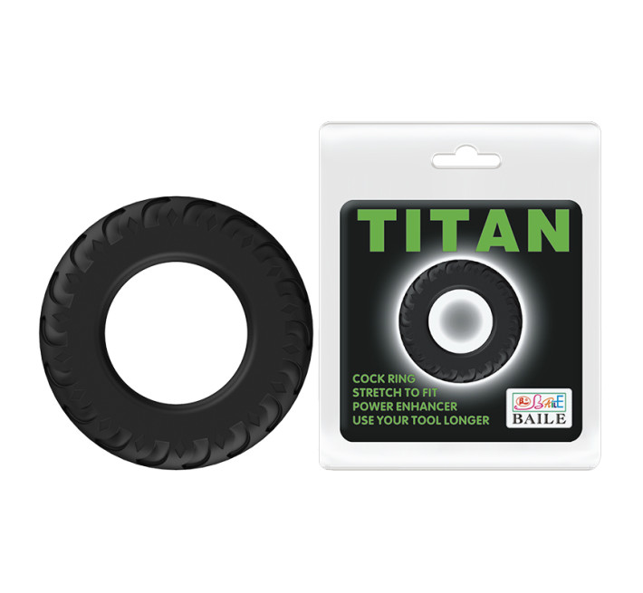 Ерекційне кільце LyBaile TITAN cock ring Чорне BI0301