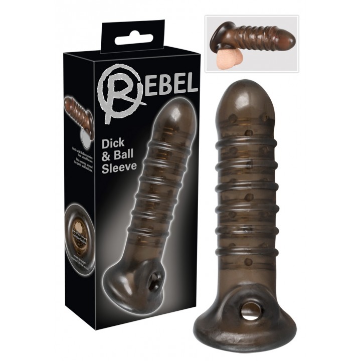 Насадка на член Rebel Penis Sleeve smoke-coloured Чорна