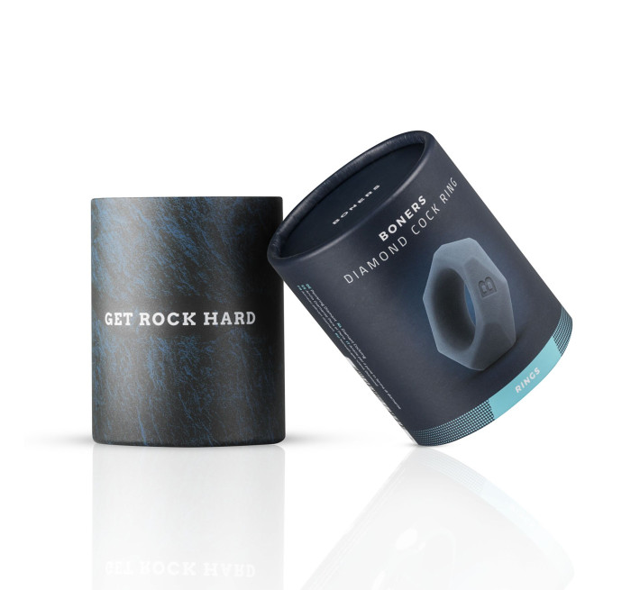 Ерекційне кільце Boners Diamond Cock Ring - Grey