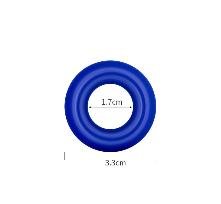 Кільця ерекційні LoveToy Power Plus Cockring Біле/Синє/Чорне